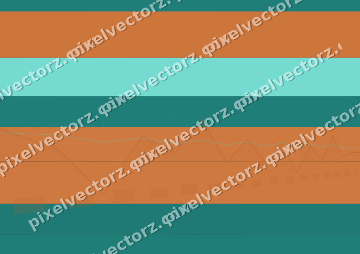 Glowing neon chart background in orange and teal