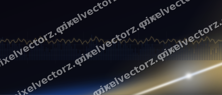 Glowing neon chart background in blue and amber