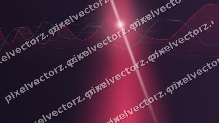 Glowing neon chart background in pink and amber