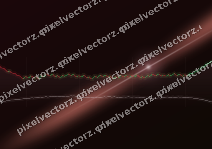 Glowing neon chart background in pink and red