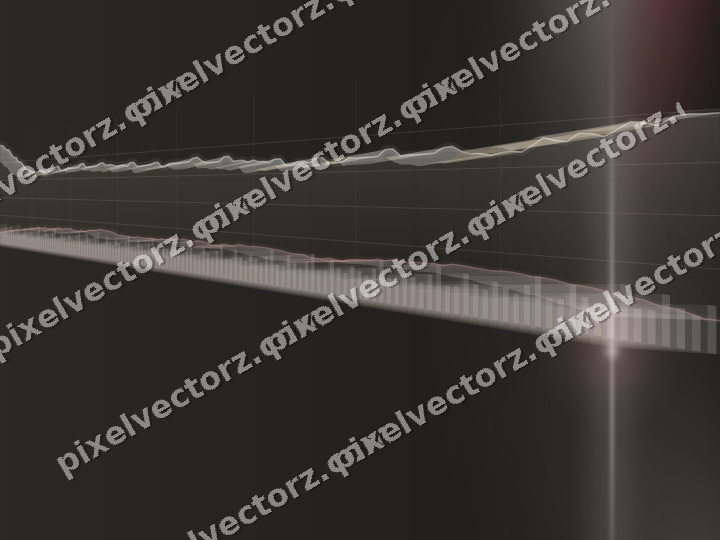Glowing neon chart background in red and pale amber