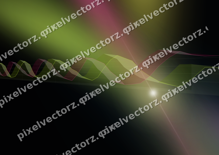 Glowing neon chart background in lime and amber