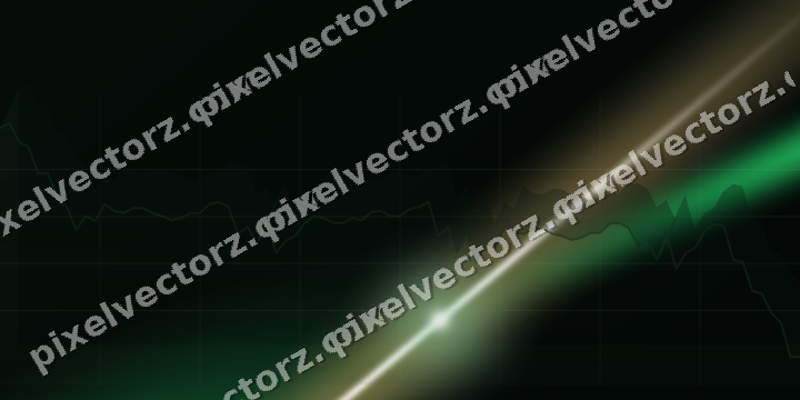 Glowing neon chart background in green and amber