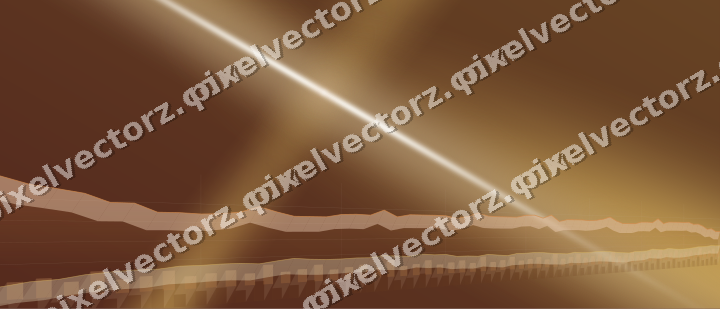 Glowing neon chart background in orange and amber