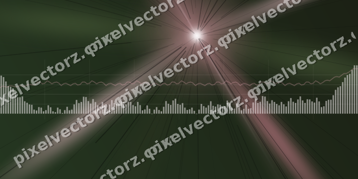 Glowing neon chart background in pink and dark lime