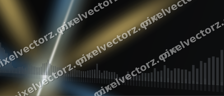 Glowing neon chart background in blue and amber