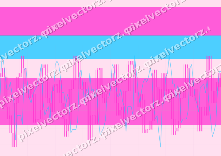 Glowing neon chart background in magenta and purple