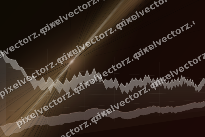 Glowing neon chart background in red and orange