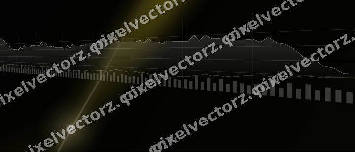 Glowing neon chart background in amber and yellow