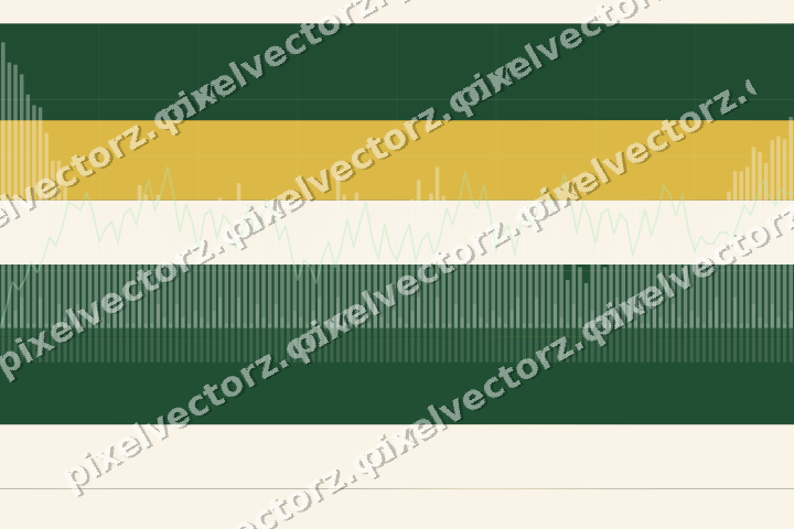 Glowing neon chart background in green and amber