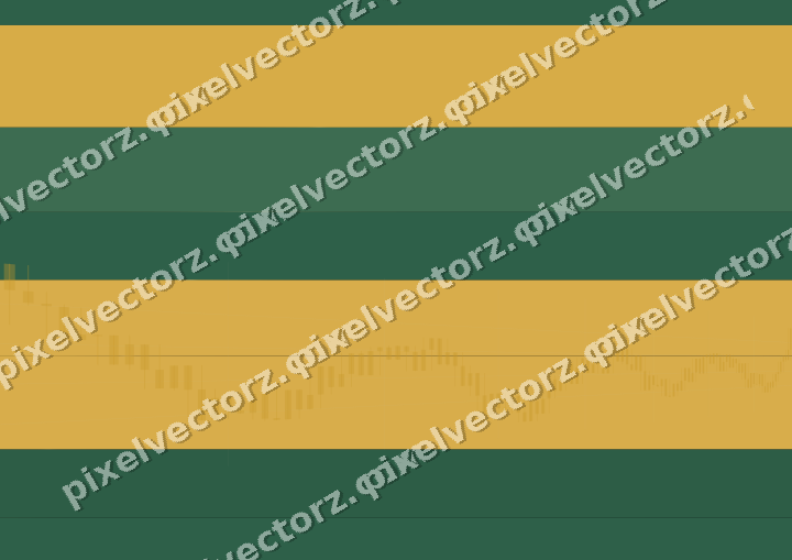 Glowing neon chart background in amber and green