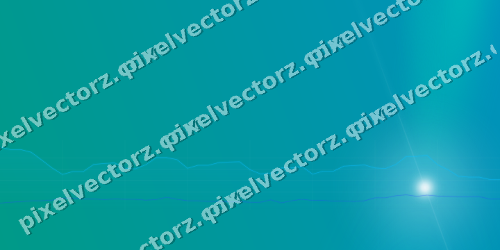 Glowing neon chart background in cyan and teal