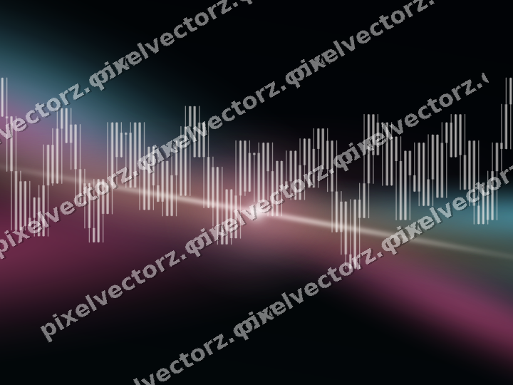 Glowing neon chart background in pink and cyan