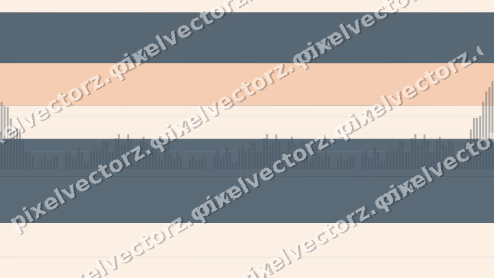 Glowing neon chart background in blue and orange