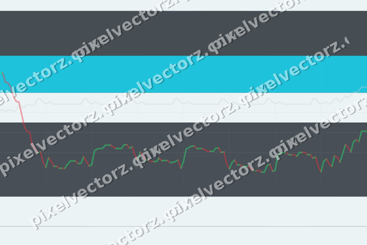 Glowing neon chart background in blue and teal