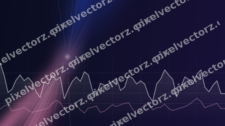Glowing neon chart background in pink and blue