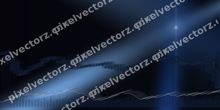 Glowing neon chart background in blue