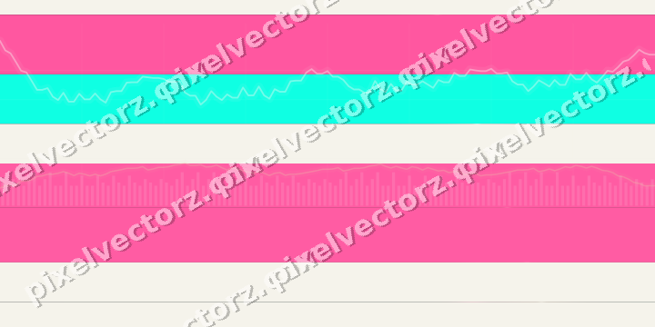 Glowing neon chart background in pink and orange