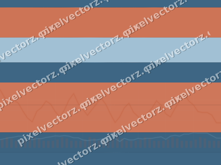Glowing neon chart background in orange and cyan