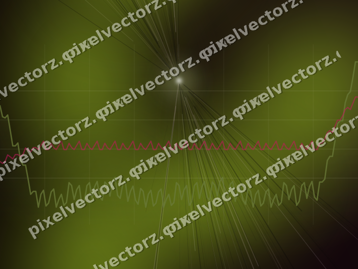 Glowing neon chart background in lime and pink