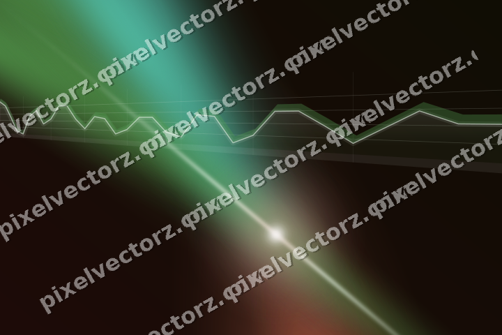 Glowing neon chart background in red and orange