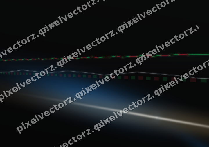 Glowing neon chart background in blue and red