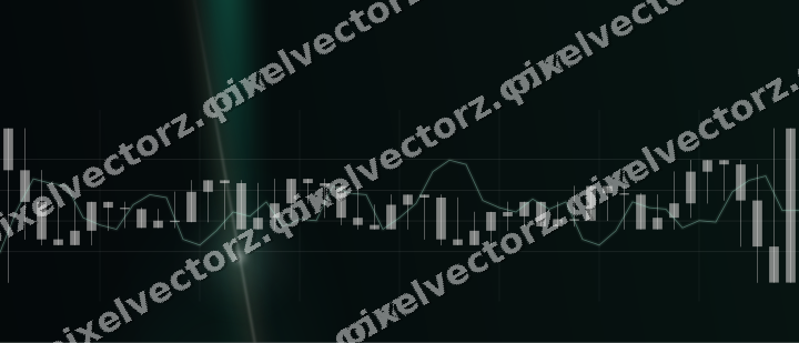 Glowing neon chart background in green and orange