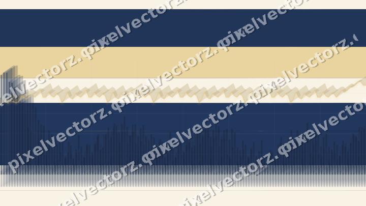 Glowing neon chart background in blue and amber