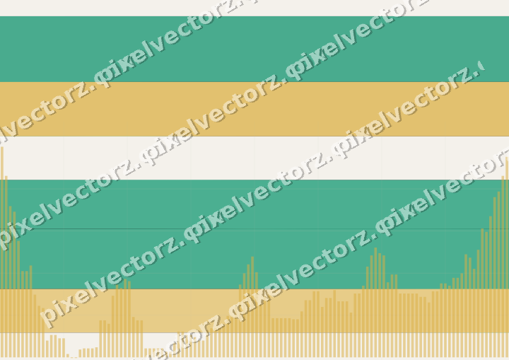 Glowing neon chart background in amber and green