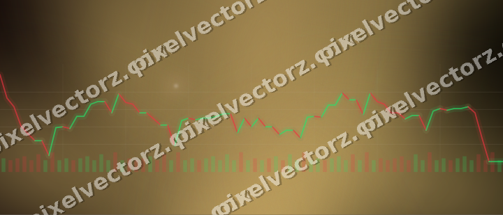 Glowing neon chart background in orange and amber