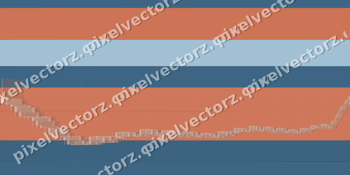 Glowing neon chart background in orange and cyan