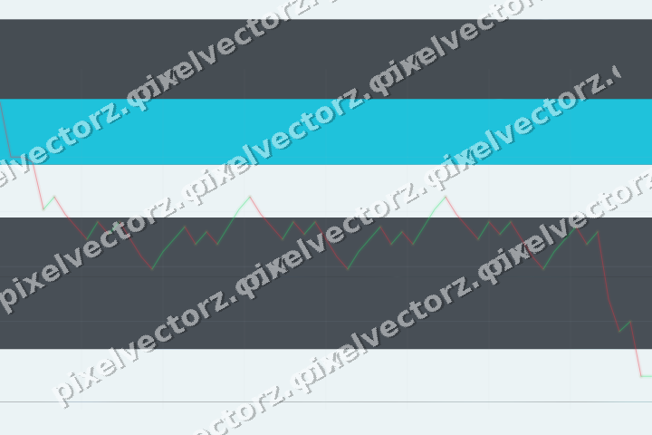 Glowing neon chart background in blue and teal