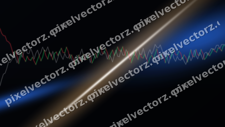 Glowing neon chart background in blue and red