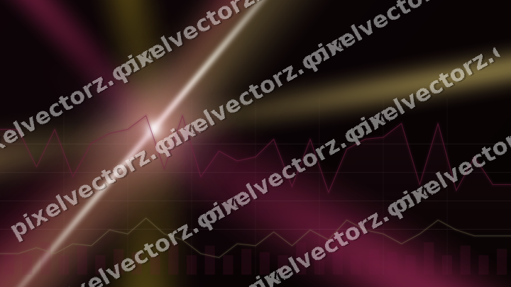 Glowing neon chart background in pink and yellow