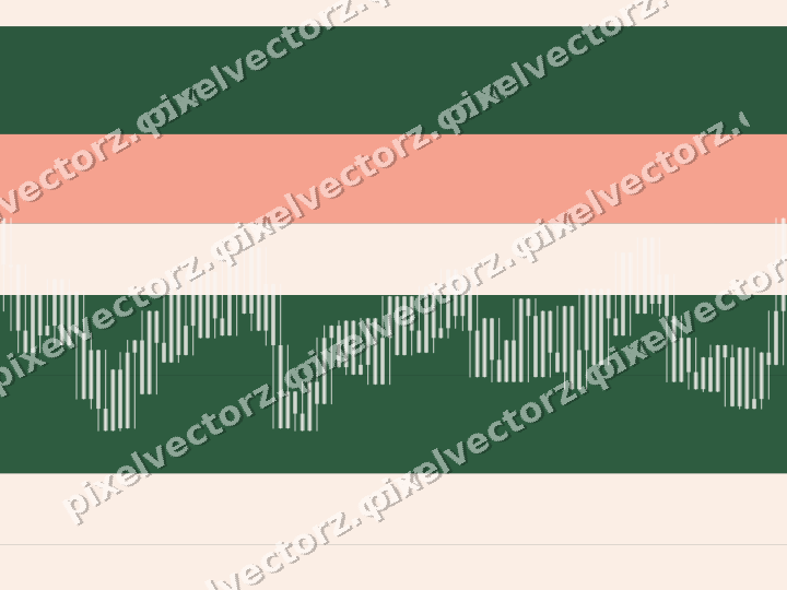 Glowing neon chart background in dark green and red