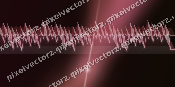 Glowing neon chart background in pink and red