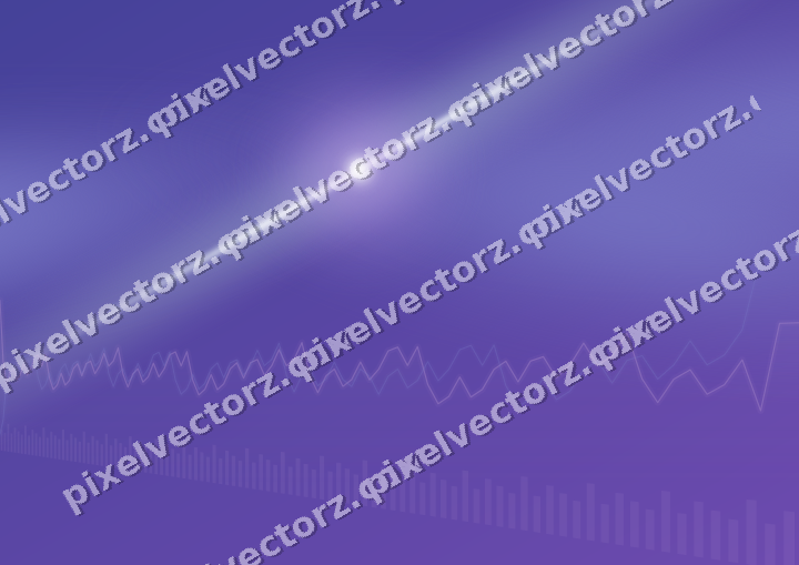 Glowing neon chart background in purple and blue