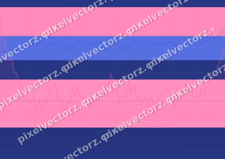 Glowing neon chart background in pink and blue