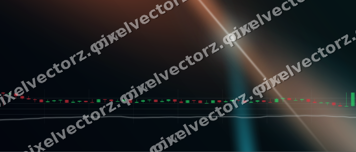 Glowing neon chart background in teal and orange
