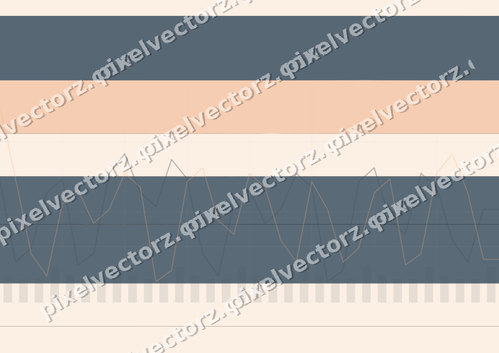 Glowing neon chart background in blue and orange