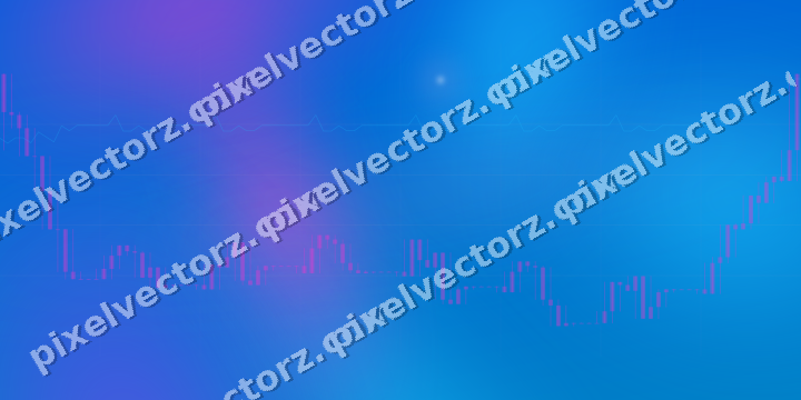 Glowing neon chart background in magenta and purple