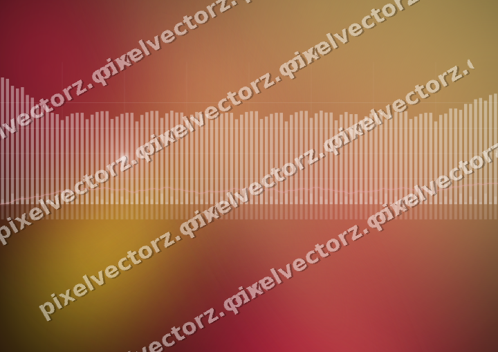 Glowing neon chart background in pink and red