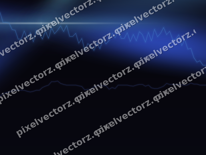 Glowing neon chart background in blue and cyan