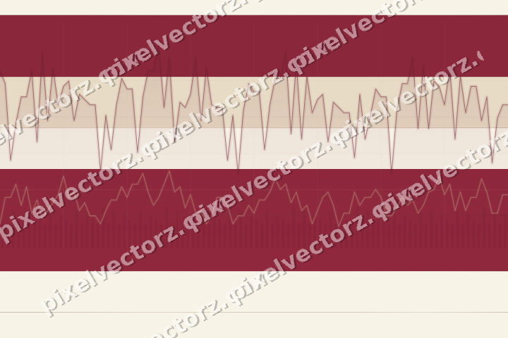 Glowing neon chart background in dark pink and red