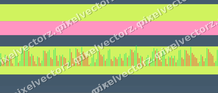 Glowing neon chart background in lime and amber
