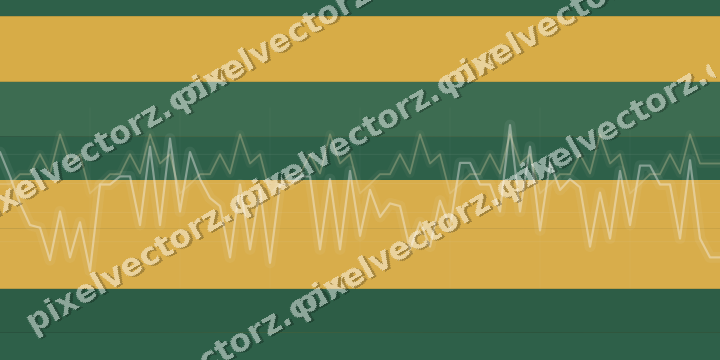 Glowing neon chart background in amber and dark green
