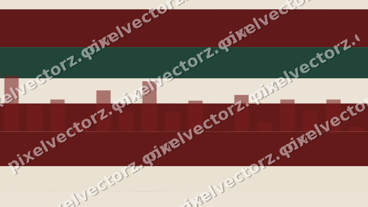 Soft pastel chart background in dark red and dark green