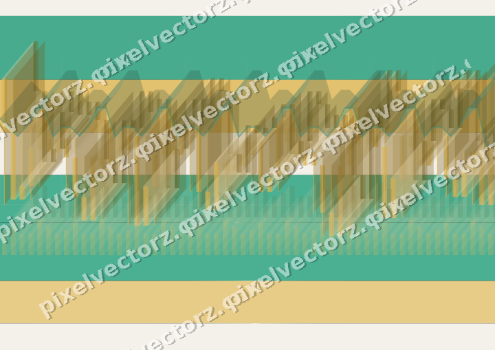 Glowing neon chart background in amber and green
