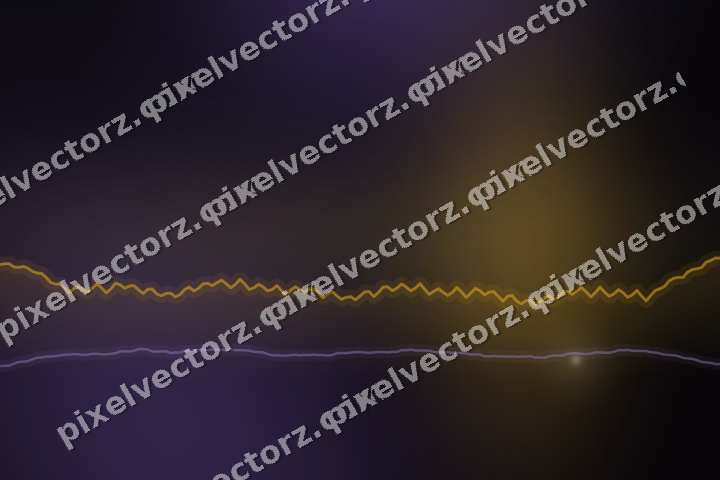 Glowing neon chart background in amber and purple