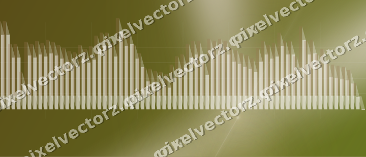Glowing neon chart background in amber and pale orange
